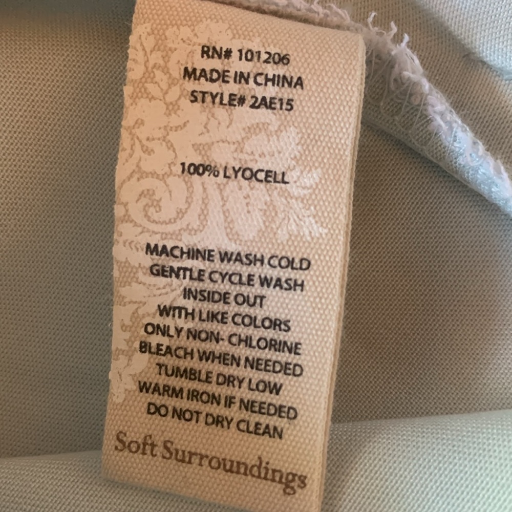 Soft Surroundings A-line skirt size small light blue embroidered coastal soft - Picture 12 of 13